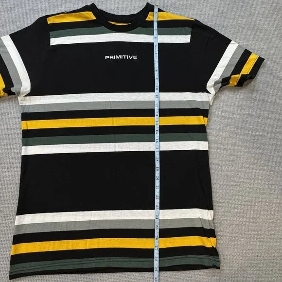 Primitive Skateboarding Striped Short-Sleeve T-Shirt Multicolor Top Mens Medium - Picture 7 of 9